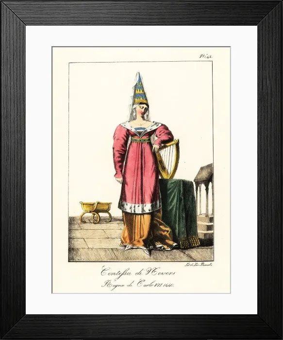 Framed Print : Euriant, fictional Countess of Nevers, 1440 Framed Print : Euriant, fictional Countess of Nevers, 1440