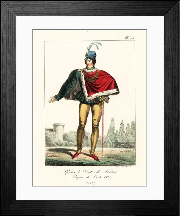Framed Print : Gerart, fictional Count of Nevers, 1440 Framed Print : Gerart, fictional Count of Nevers, 1440