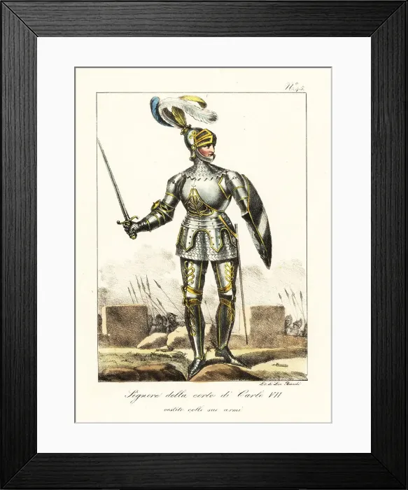 Framed Print : French kinght in armour, 15th century Framed Print : French kinght in armour, 15th century