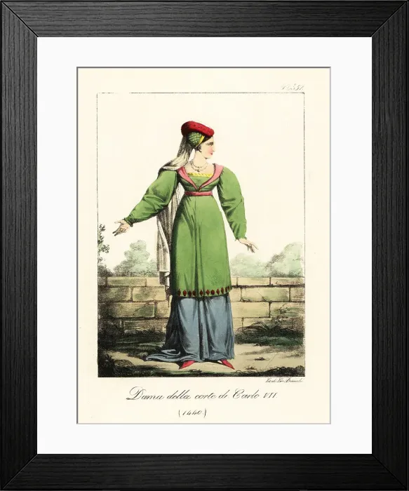 Framed Print : Lady of the court of King Charles VII of France Framed Print : Lady of the court of King Charles VII of France
