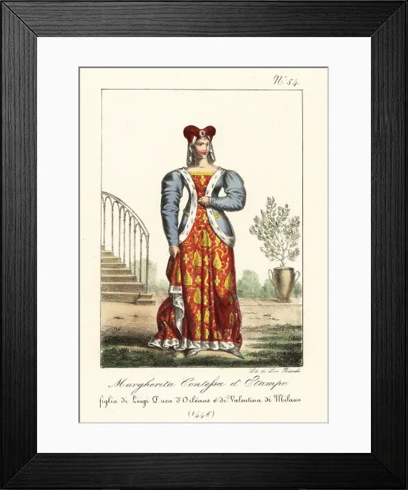 Framed Print : Margaret, Countess of Vertus and Etampes, 1446 Framed Print : Margaret, Countess of Vertus and Etampes, 1446