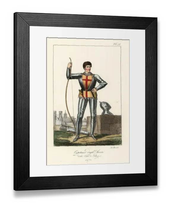Framed Print : Captain of the Royal Watch, Archers of the city of Paris, 1470 Framed Print : Captain of the Royal Watch, Archers of the city of Paris, 1470