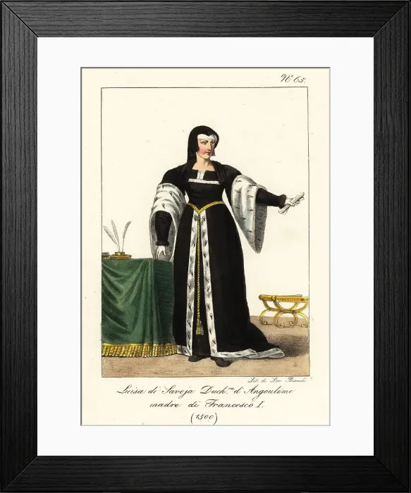 Framed Print : Louise, Duchess of Savoy, 1500 Framed Print : Louise, Duchess of Savoy, 1500