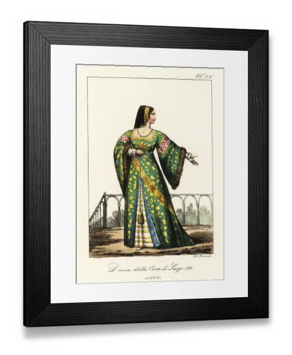 Framed Print : Lady of the court of King Louis XII of France, 1510 Framed Print : Lady of the court of King Louis XII of France, 1510