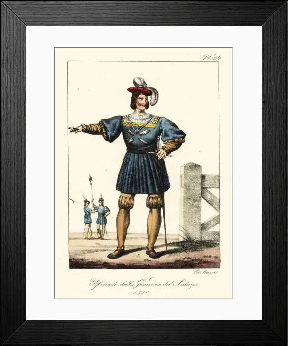 Framed Print : Officer of the French Palace Guards, 1510 Framed Print : Officer of the French Palace Guards, 1510
