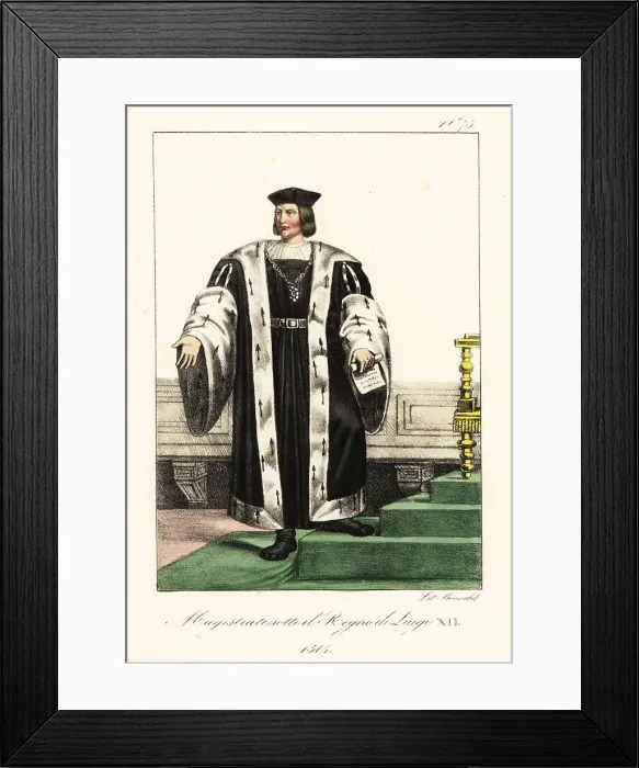Framed Print : French magistrate in the reign of King Louis XII, 1515 Framed Print : French magistrate in the reign of King Louis XII, 1515
