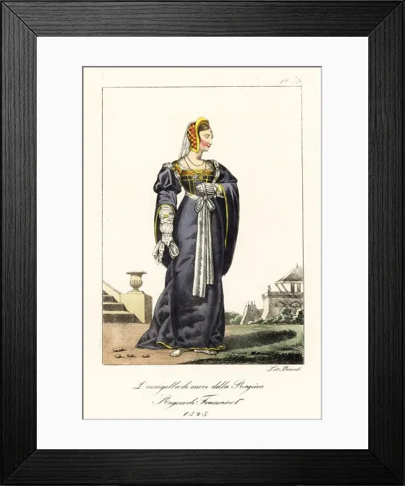 Framed Print : Maid of honour to queen Claude of France, 1525 Framed Print : Maid of honour to queen Claude of France, 1525