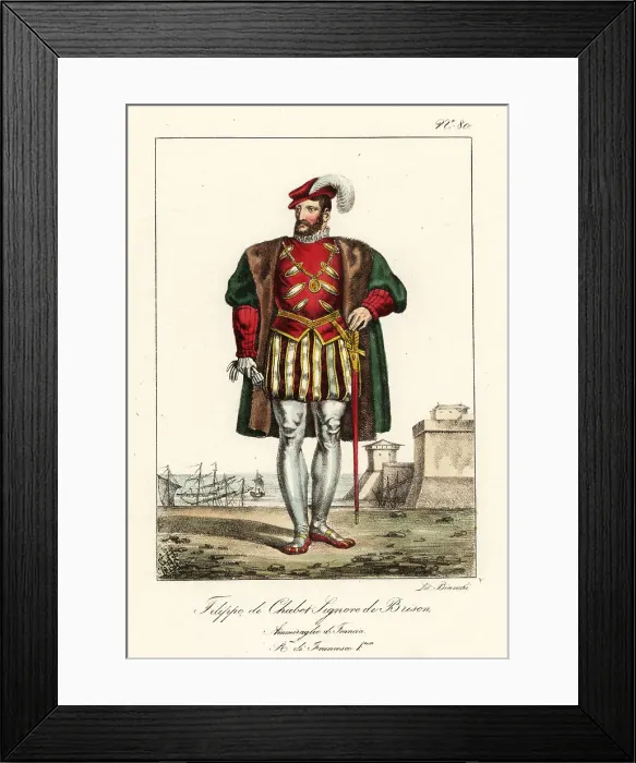 Framed Print : Philippe de Chabot, Admiral de Brion, c. 1492-1543 Framed Print : Philippe de Chabot, Admiral de Brion, c. 1492-1543