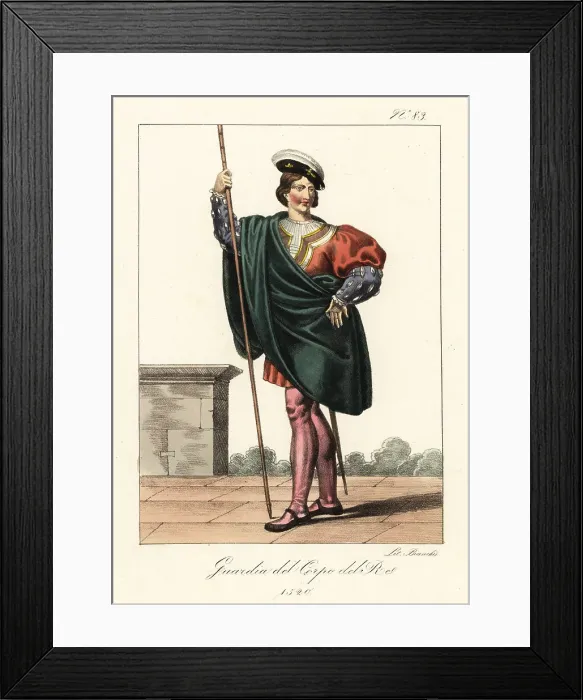Framed Print : Uniform of the French Life Guards, 1520 Framed Print : Uniform of the French Life Guards, 1520