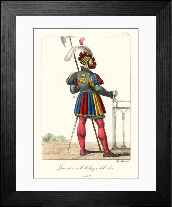 Framed Print : Uniform of the French Royal Palace Guard, 1530 Framed Print : Uniform of the French Royal Palace Guard, 1530