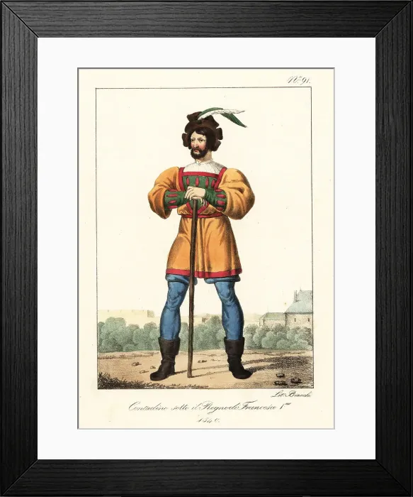 Framed Print : French peasant in the reign of King Francis I, 1540 Framed Print : French peasant in the reign of King Francis I, 1540