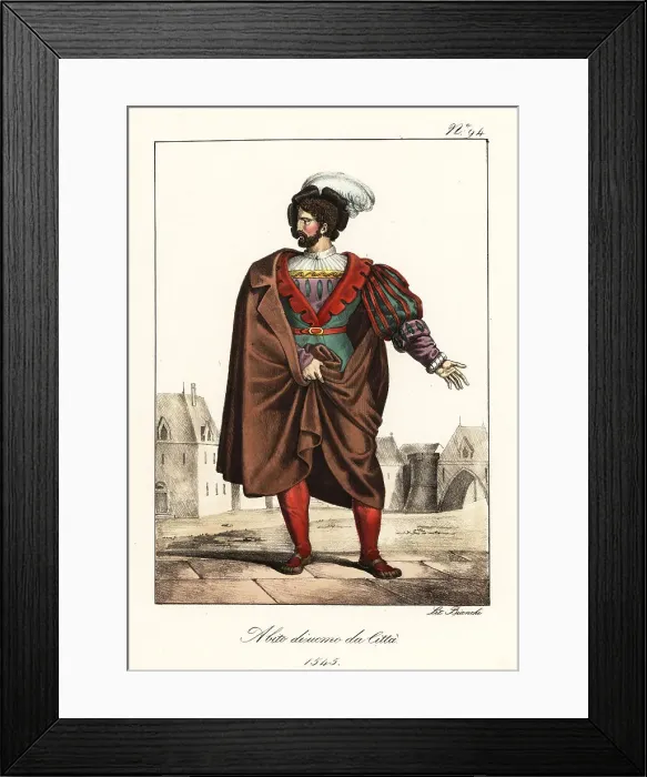 Framed Print : French bourgeois man, 1545