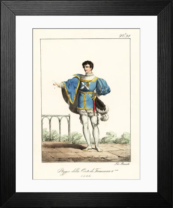 Framed Print : Page at the court of King Francis I, France, 1545 Framed Print : Page at the court of King Francis I, France, 1545