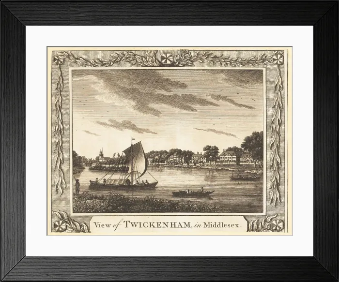 Framed Print : View of Twickenham in Middlesex, 1784 Framed Print : View of Twickenham in Middlesex, 1784