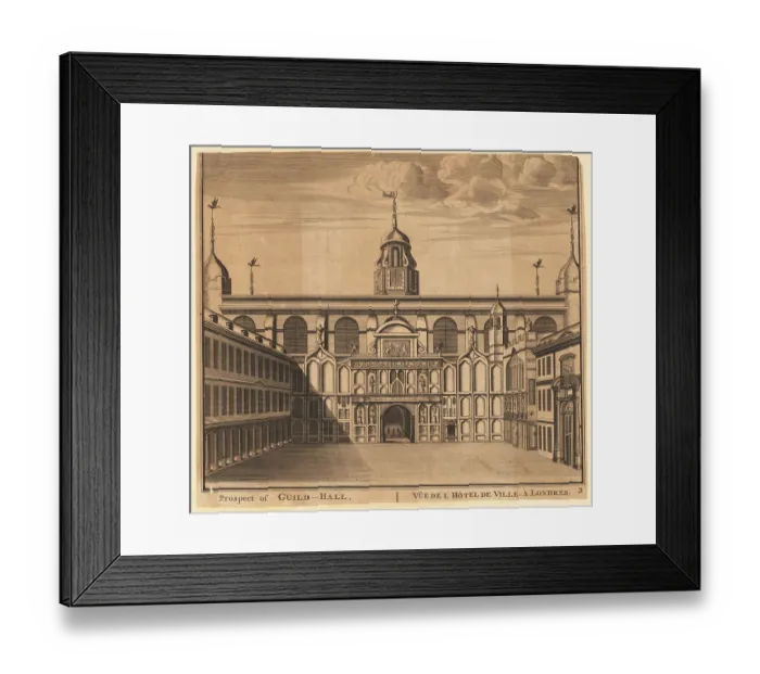 Framed Print : South entrance to Guildhall, London, mid-18th century Framed Print : South entrance to Guildhall, London, mid-18th century