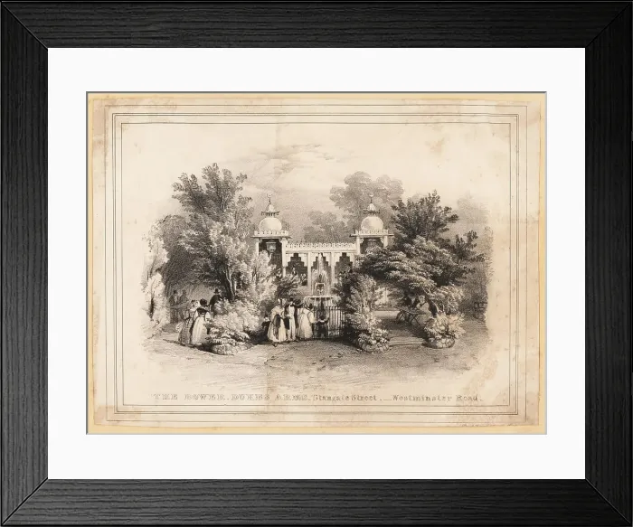 Framed Print : People drinking in a pub garden, Lambeth, c.1830 Framed Print : People drinking in a pub garden, Lambeth, c.1830