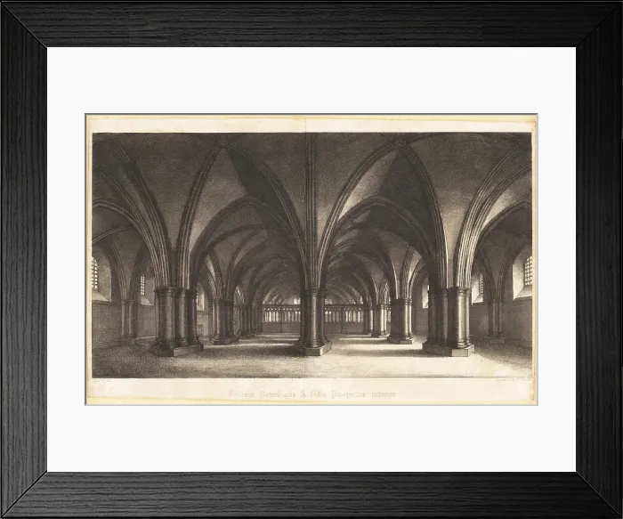 Framed Print : View of the crypt of old St Paul's Cathedral, London, 1657