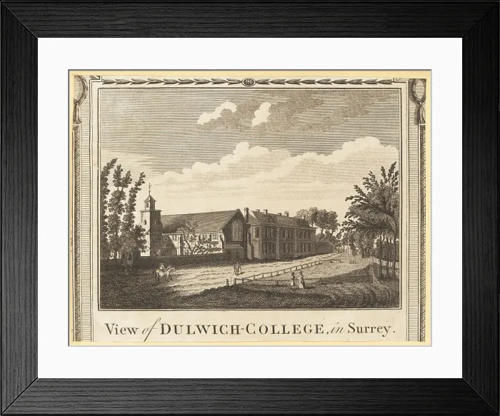 Framed Print : View of Dulwich College in Surrey, 1775 Framed Print : View of Dulwich College in Surrey, 1775