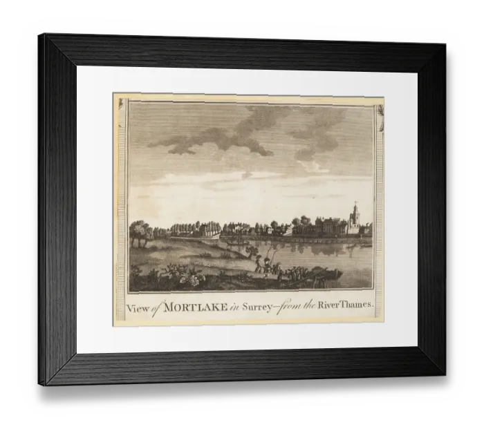 Framed Print : Pastoral view of the River Thames at Mortlake, 1784 Framed Print : Pastoral view of the River Thames at Mortlake, 1784