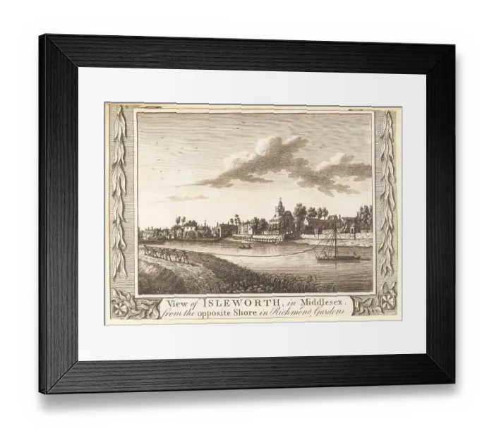 Framed Print : All Saints Church at Isleworth, London, 18th century Framed Print : All Saints Church at Isleworth, London, 18th century