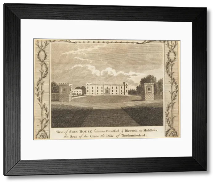 Framed Print : View of Syon House, 18th century Framed Print : View of Syon House, 18th century