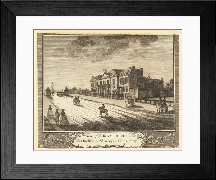 Framed Print : View of the Royal Circus, Southwark, 18th century Framed Print : View of the Royal Circus, Southwark, 18th century