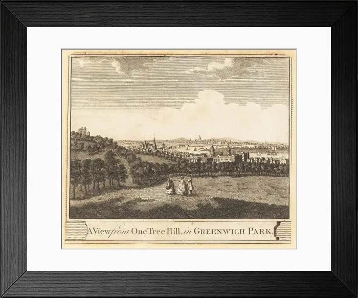 Framed Print : View of Greenwich and the Thames, 1784 Framed Print : View of Greenwich and the Thames, 1784