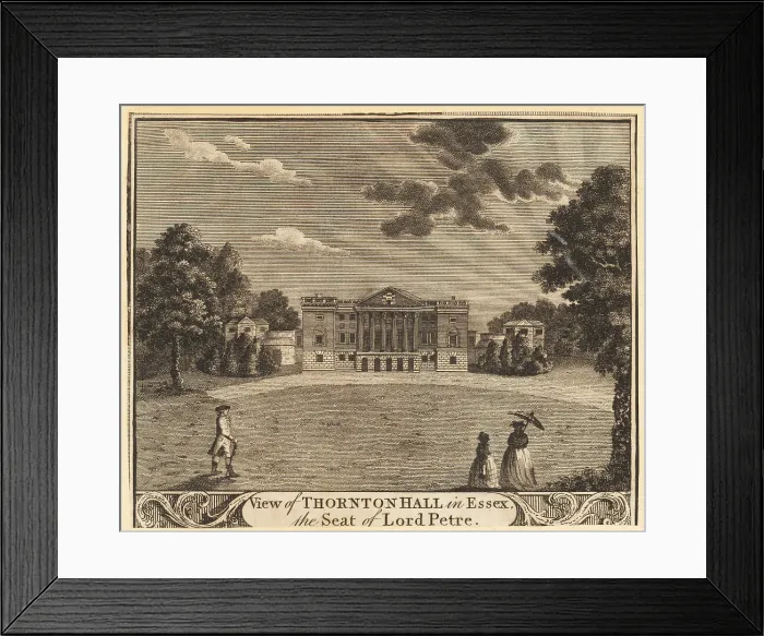 Framed Print : View of Thornton Hall in Essex, 18th century Framed Print : View of Thornton Hall in Essex, 18th century
