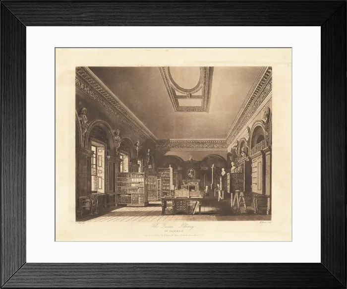 Framed Print : The Queen's library, St James Palace, 1816 Framed Print : The Queen's library, St James Palace, 1816