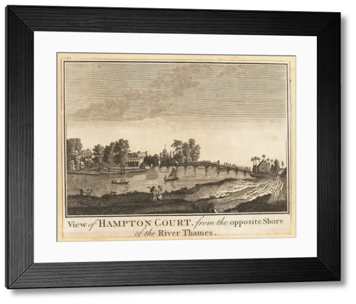 Framed Print : Hampton Court Palace on the River Thames, 1784 Framed Print : Hampton Court Palace on the River Thames, 1784