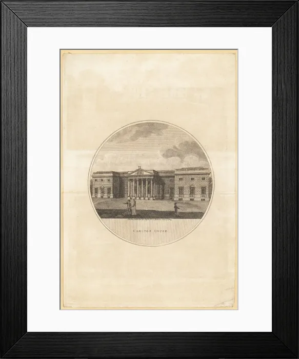Framed Print : View of Carlton House, London, 1825 Framed Print : View of Carlton House, London, 1825