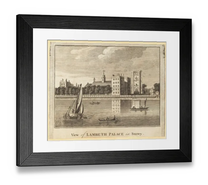 Framed Print : View of Lambeth Palace in Surrey. 18th century Framed Print : View of Lambeth Palace in Surrey. 18th century