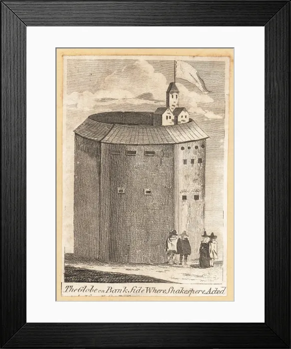 Framed Print : View of the Globe Theatre, Southwark, 17th century Framed Print : View of the Globe Theatre, Southwark, 17th century
