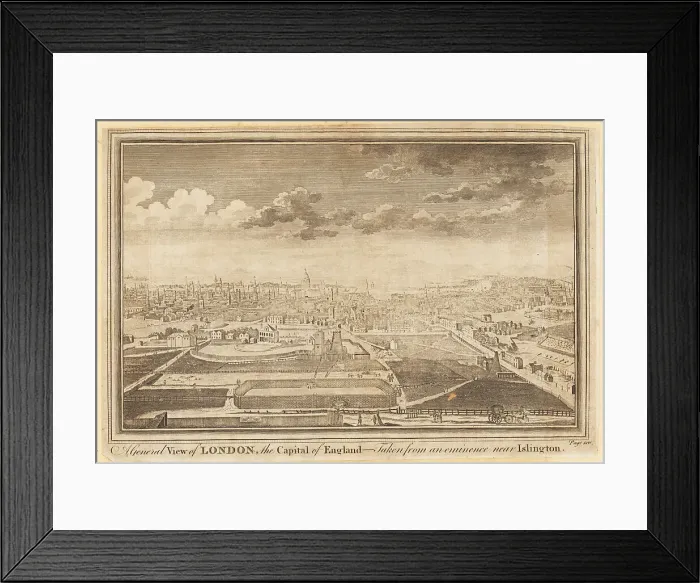 Framed Print : General View of London, the Capital of England, 1784 Framed Print : General View of London, the Capital of England, 1784
