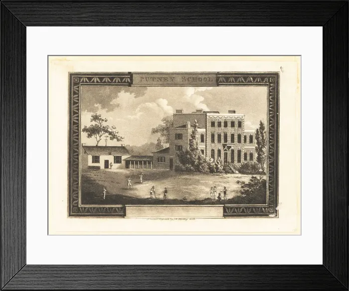 Framed Print : View of Putney School, Richmond Road, London, 1806 Framed Print : View of Putney School, Richmond Road, London, 1806