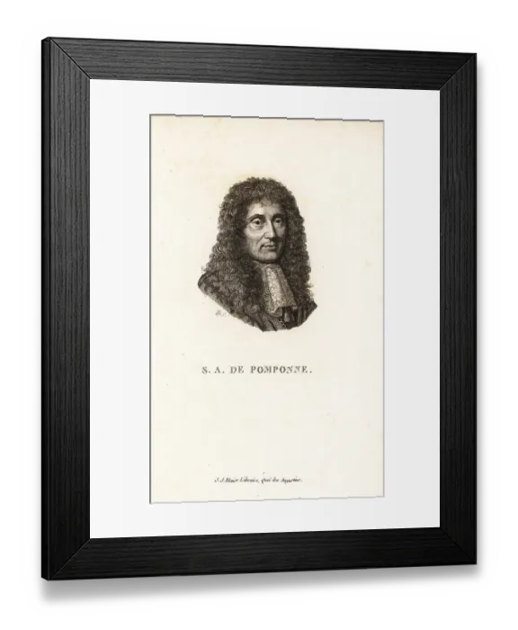 Framed Print : Marquis of Pomponne, French diplomat, 1618-1699