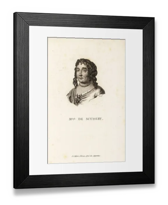 Framed Print : Portrait of French poet Madeleine de Scudery, 1607-1701 Framed Print : Portrait of French poet Madeleine de Scudery, 1607-1701