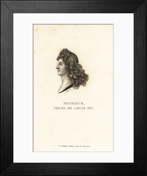 Framed Print : Philippe d'Orleans, brother of Louis XIV, 1640-1701 Framed Print : Philippe d'Orleans, brother of Louis XIV, 1640-1701