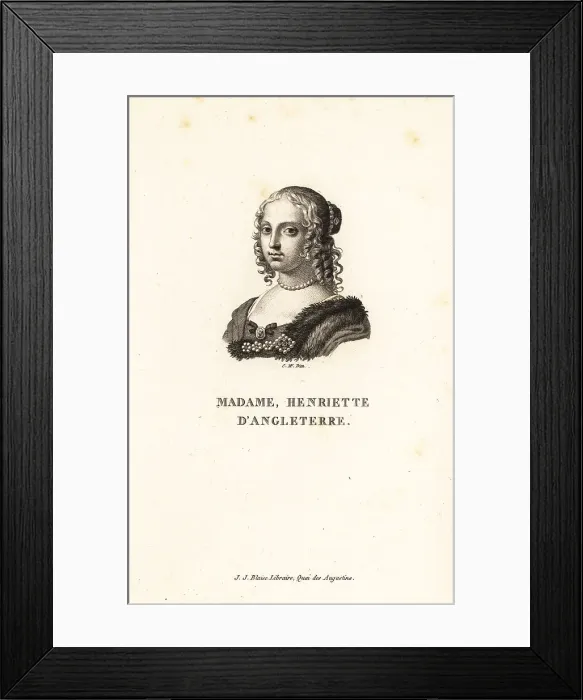 Framed Print : Henrietta Anne of England, Duchess of Orleans, 1644-1670 Framed Print : Henrietta Anne of England, Duchess of Orleans, 1644-1670