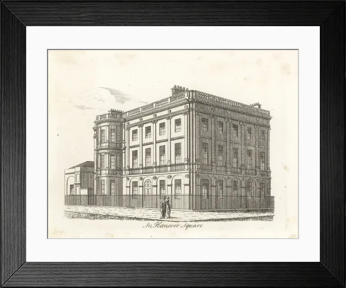 Framed Print : Harewood House, Hanover Square, London, 1807 Framed Print : Harewood House, Hanover Square, London, 1807