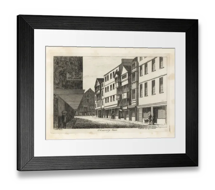 Framed Print : View of Chancery Lane, London's legal district, 1808 Framed Print : View of Chancery Lane, London's legal district, 1808
