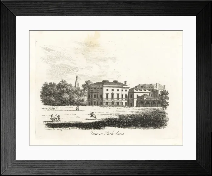 Framed Print : View in Park Lane, London, 1808 Framed Print : View in Park Lane, London, 1808