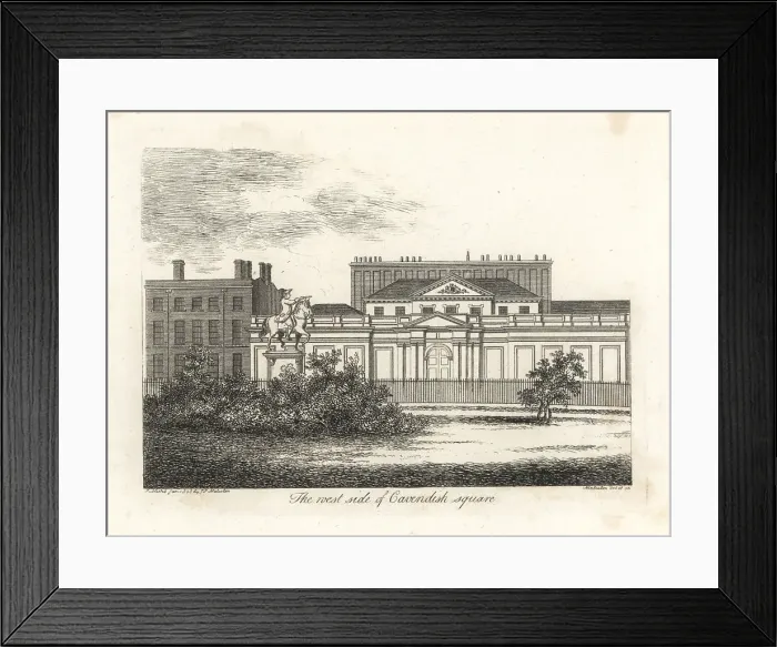 Framed Print : Bingley House on Cavendish Square, London, 1807 Framed Print : Bingley House on Cavendish Square, London, 1807