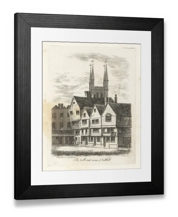 Framed Print : View of Smithfield livestock market, London, 1807 Framed Print : View of Smithfield livestock market, London, 1807