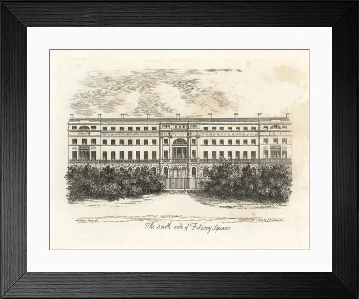 Framed Print : South side of Fitzroy Square, London, 1807 Framed Print : South side of Fitzroy Square, London, 1807