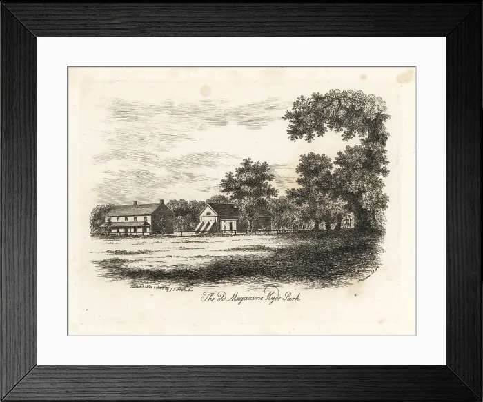 Framed Print : View of the Old Magazine in Hyde Park, London, 1807 Framed Print : View of the Old Magazine in Hyde Park, London, 1807