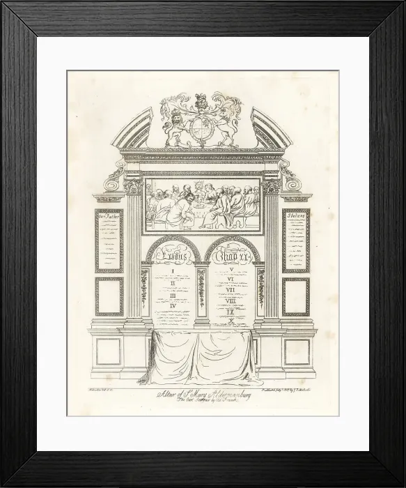 Framed Print : The Altar of St. Mary Aldermanbury, London Framed Print : The Altar of St. Mary Aldermanbury, London