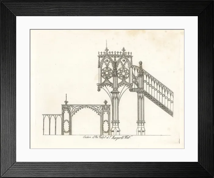 Framed Print : Section of the pulpit at St. Margaret's, Westminster Abbey Framed Print : Section of the pulpit at St. Margaret's, Westminster Abbey