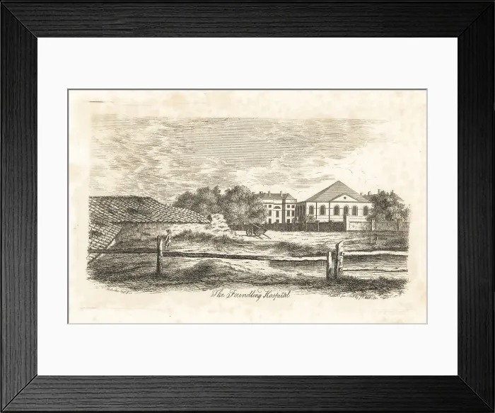 Framed Print : The Foundling Hospital, Bloomsbury, London, 1807 Framed Print : The Foundling Hospital, Bloomsbury, London, 1807