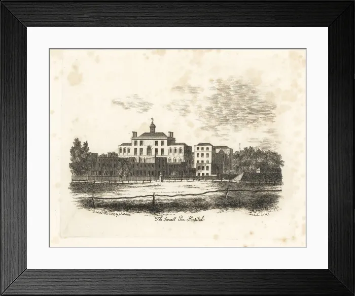 Framed Print : Smallpox Hospital, London, 1807 Framed Print : Smallpox Hospital, London, 1807
